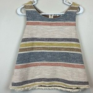 Green Envelope LA Sleeveless Top Tank Women's Large Multicolor Scoop made in USA